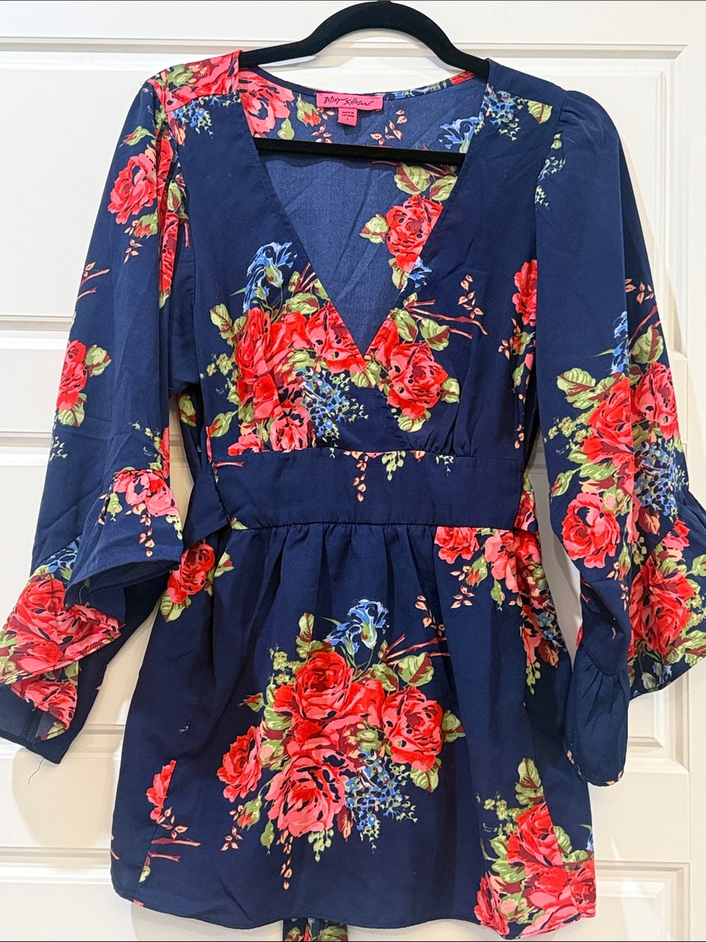 Floral Peplum blouse by Betsy Johnson